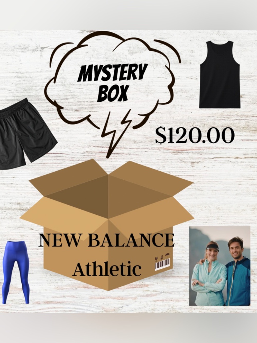 Athletic Mystery Box Women’s and Mens NWT Shorts tops Jackets